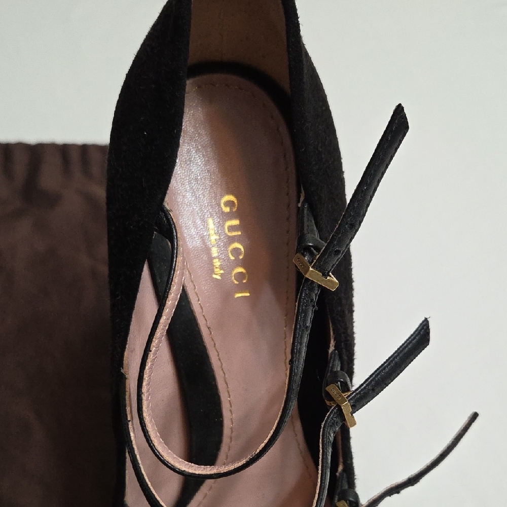Gucci Black Strappy Women's Heels - Picture 2 of 7